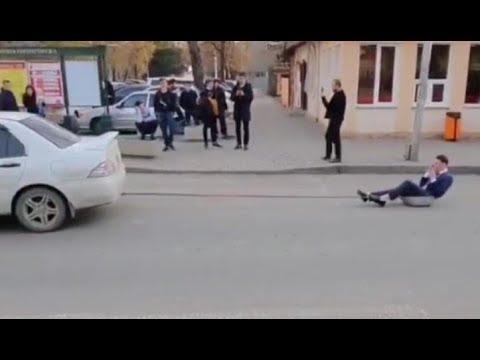 Покатушки по Пятигорску в тазу закончились административным наказанием.